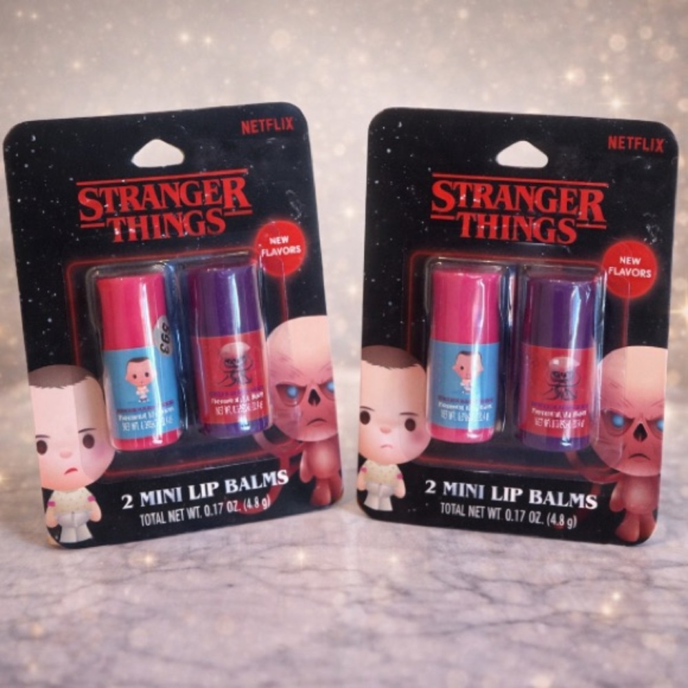 Stranger Things Kids Lip Balm Duo - Pink & Purple
